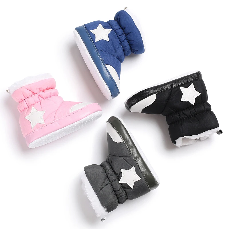 

Baby Socks Shoes Boys Girls Strips Solid Color Newborn Toddler Shoes First Walker Booties Cotton Comfort Soft Non-SlipCrib Shoes