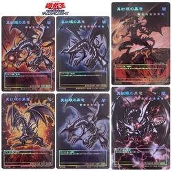 DIY 9pcs/set Yu-Gi-Oh! Red-Eyes Black Dragon Anime character Collection flash card Game card Cartoon toy Christmas birthday gift