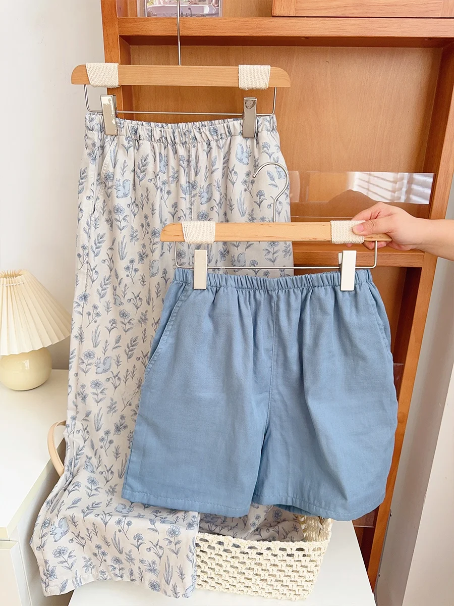 

Japanese Sle Forest Rabbit Cotton Pajamas Women's Double Layered Cotton orts Long Pants Casual Home Wear Summer Spwear