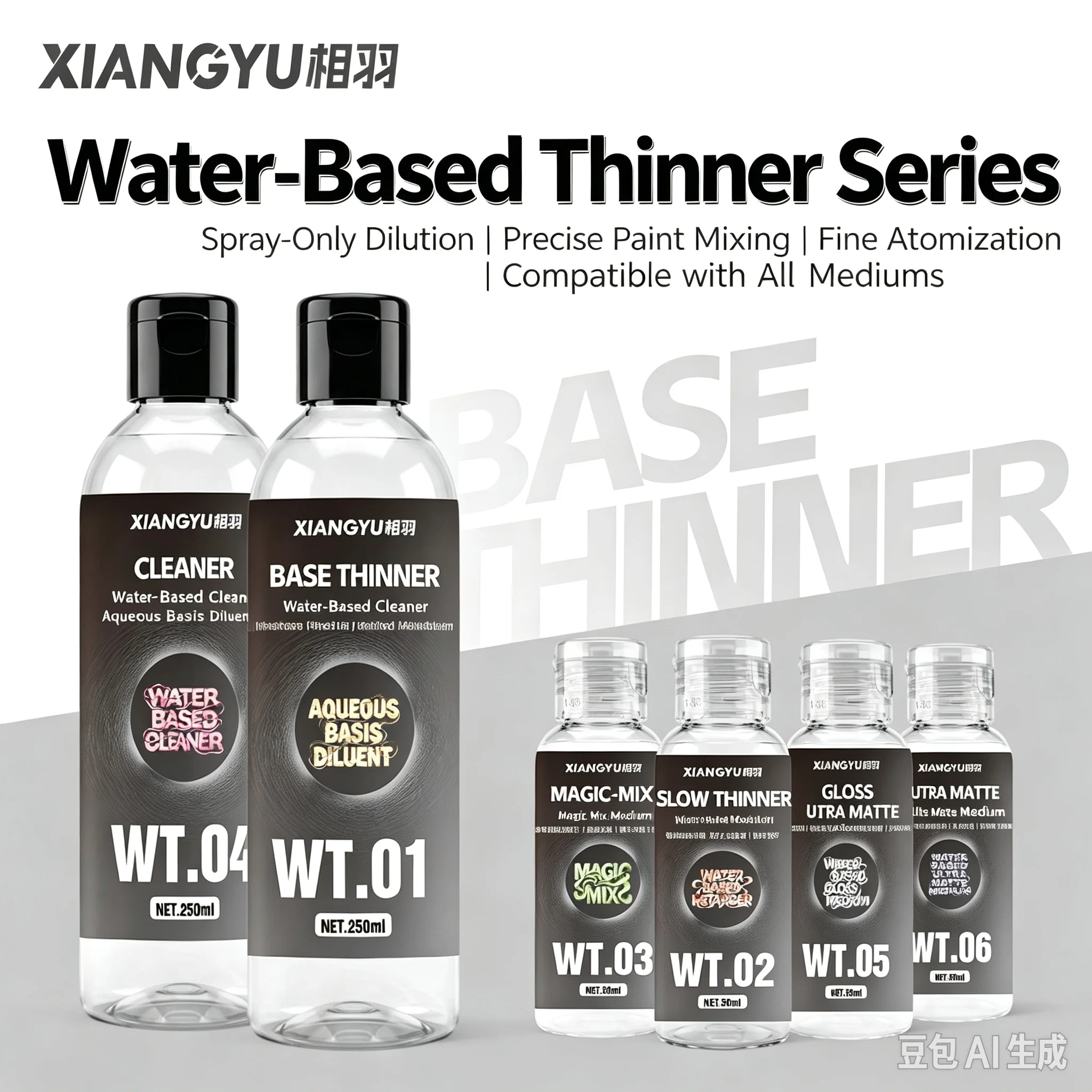 XIANGYU Water-based Thinner Divine Oil Medium Fluid X20 Spray Pen Coating Figure Model Coloring Pigment