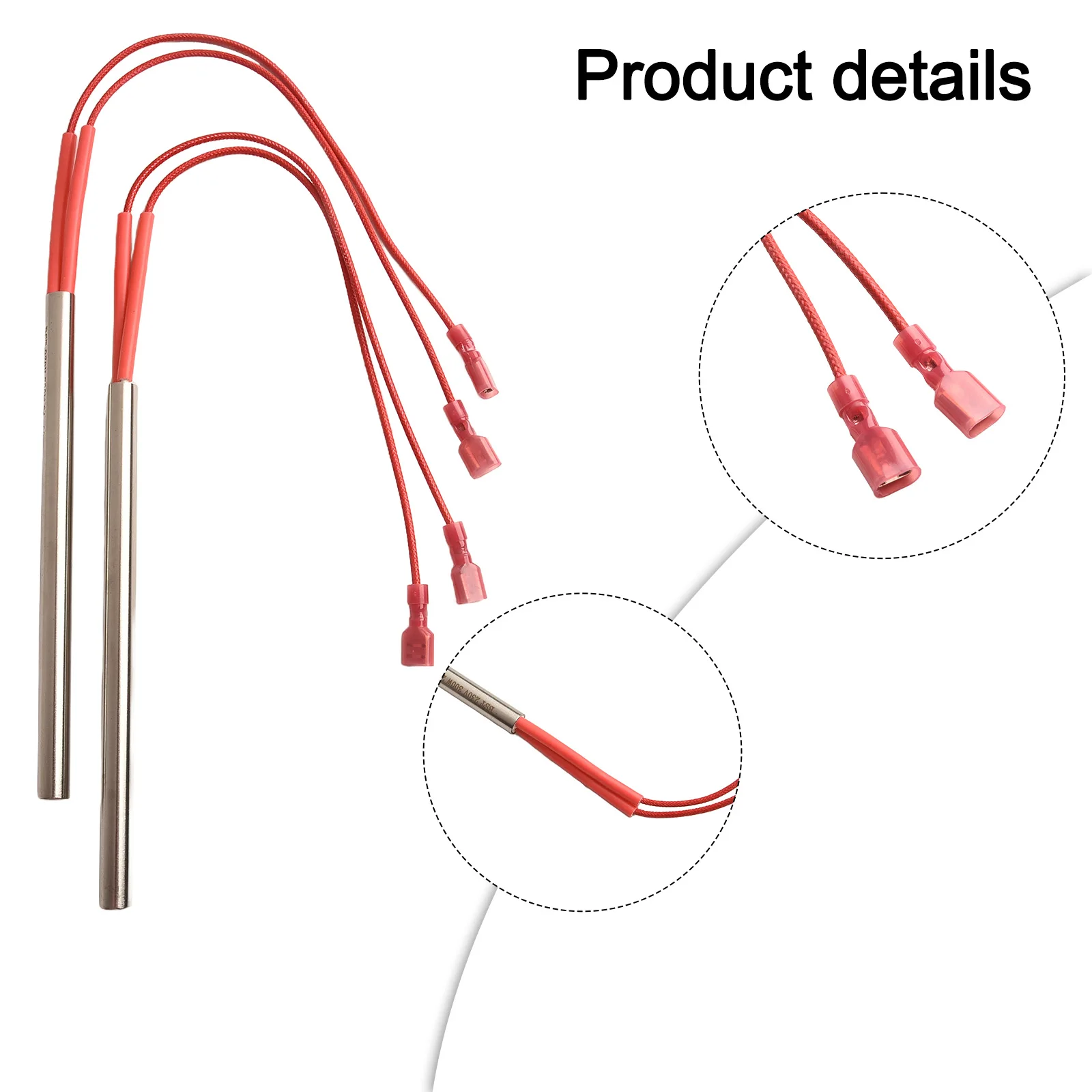 Replacement Hot Rod Ignitor Kit For Pellet Grills 9.5*150mm 230v300w Heating Rod Threadless Ignition Rod With Connector BBQ Tool