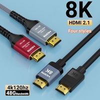 MIZIQIER Long 8K HDMI 2.1 Cables,  48Gbps Ultra High Speed Braided Cord-4K@120Hz 8K@60Hz for Roku TV/PS5/PS4/HDTV/RTX 3080 3090