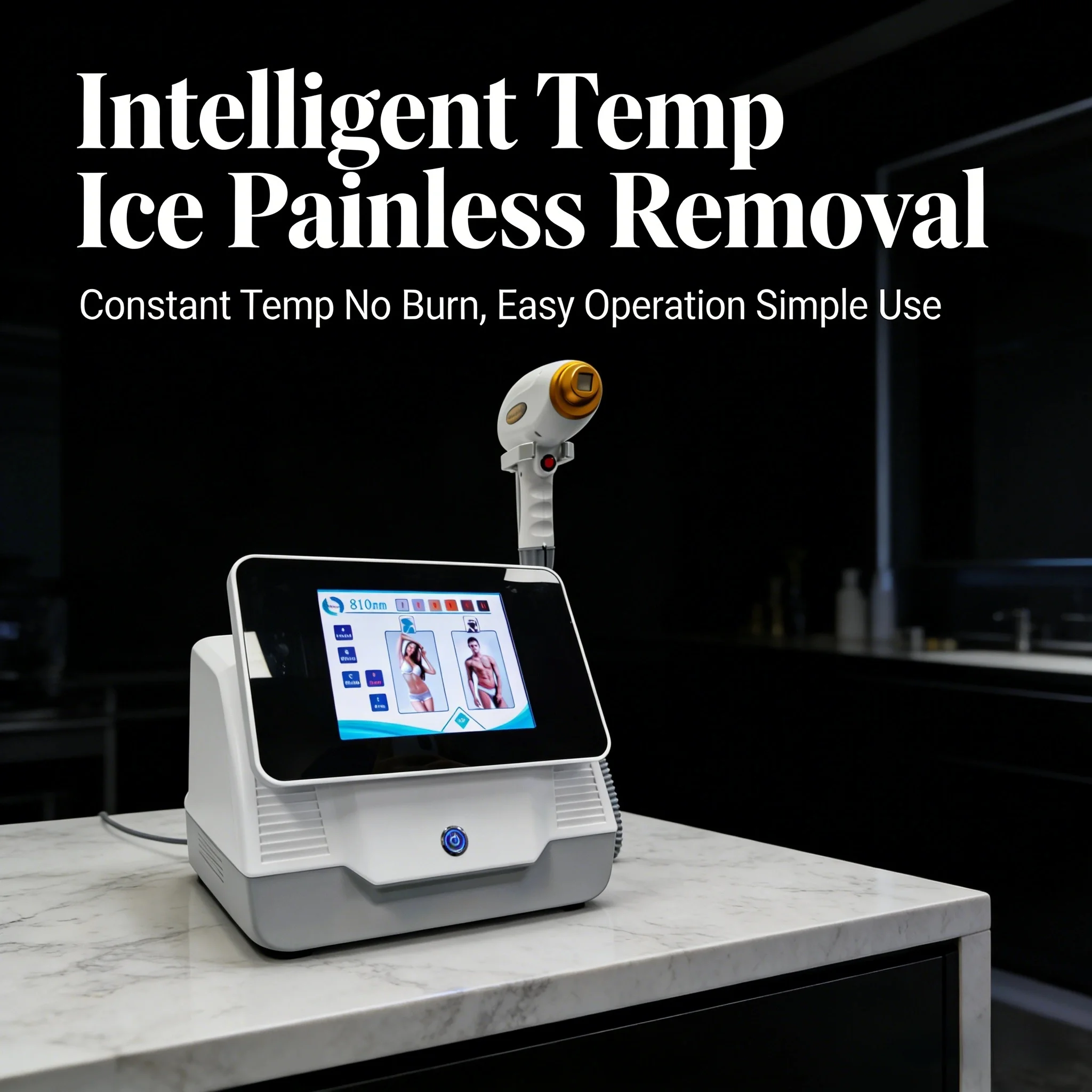 

Intelligent Constant Temp 808 Single Hair Removal Machine Auto Temp Control Ice Painless Depilation Salon Full Body Equipment