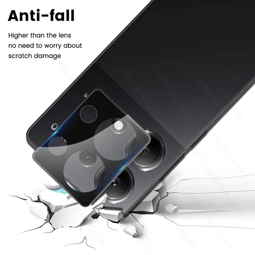 Back 3D Tempered Glass Curved Cover Camera Protector For Xiaomi Poco M6 Pro 4G Rear Lens Case Poxo Poko Little M6Pro M 6 Pro 4G