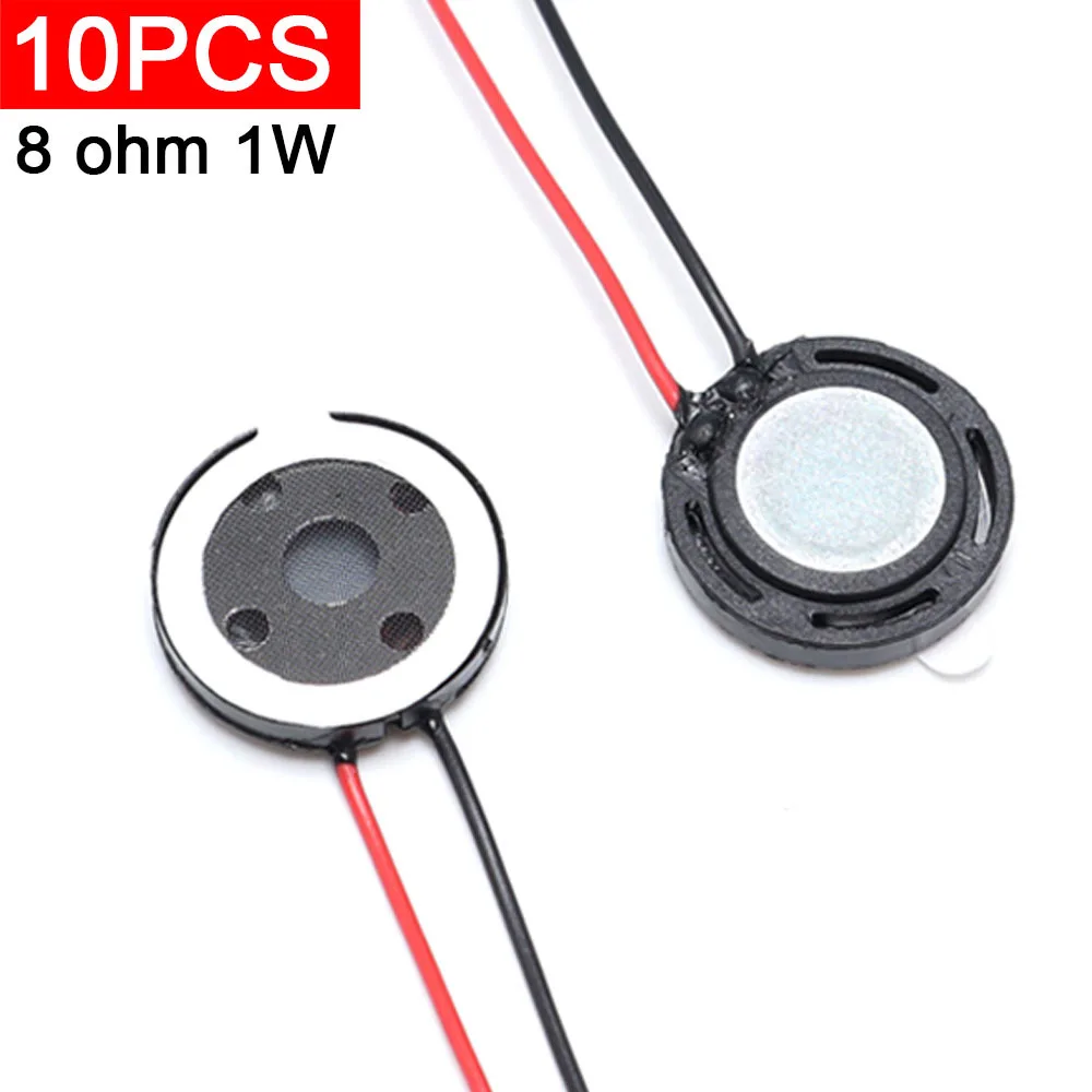 10pcs 8 ohm 1W 8 Ω 0.5W Speaker 15mm Loud Speakers Mobile Phone Small Loudspeaker Audio Fingerprint Lock Disinfection Box