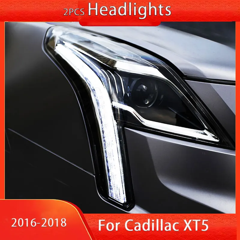 

Передняя противотуманная фара для Cadillac XT5 2016-2018, автомобильные лампы в сборе, дневная Рабочая функция, дневные ходовые огни, световой сигнал поворота