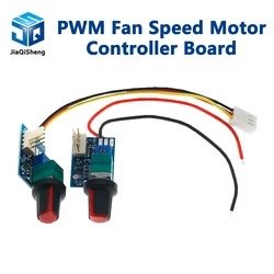 DC12V Manual Four-Wire PWM Fan Speed Motor Controller Board With Knob Switch Governor Module With 3Pin Connector Power Supply