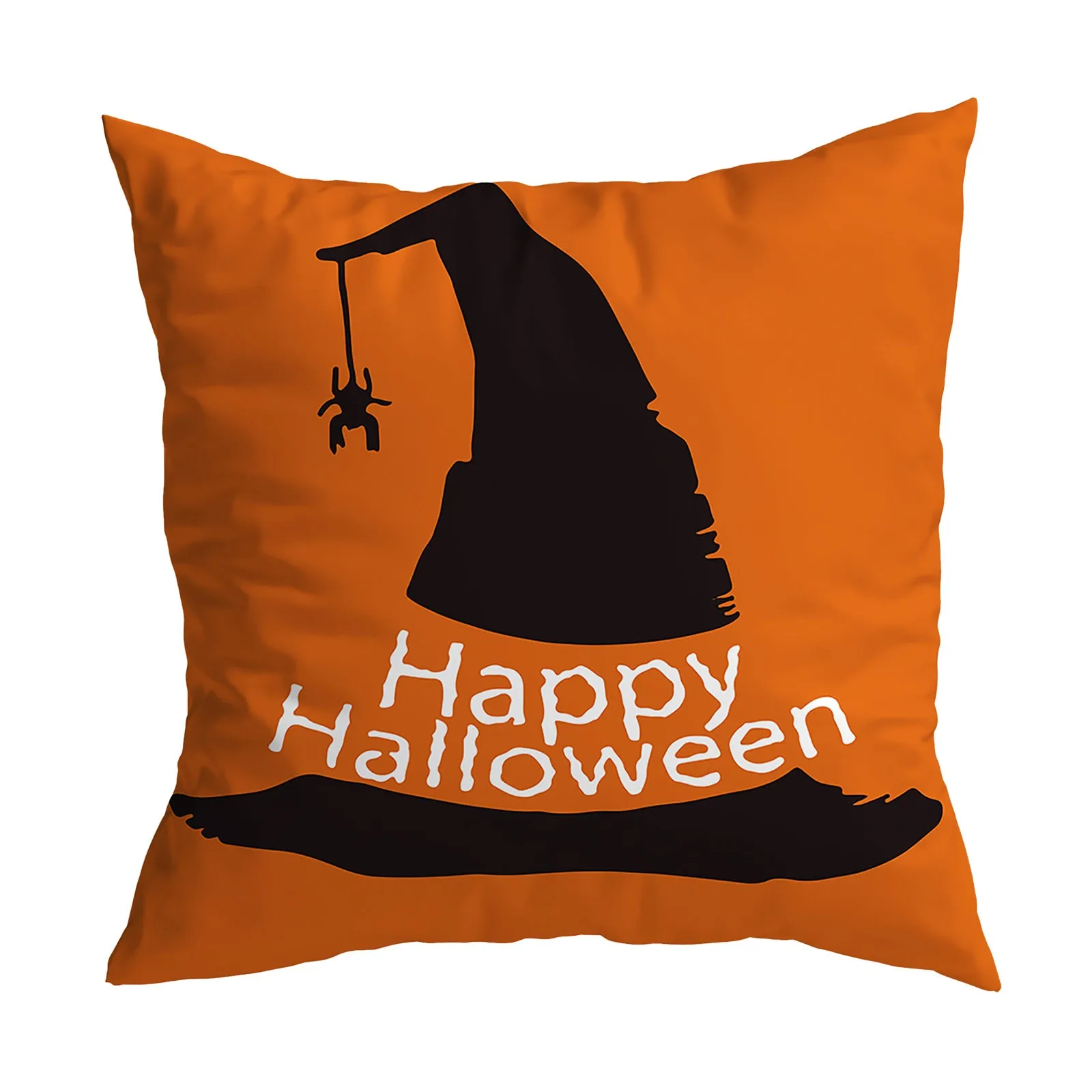 Halloween Wizard Bat Pumpkin Print Pattern Cushion Cover Home Living Room Sofa Decor Throw Pillow  45*45cm