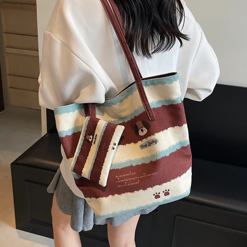 

Leisure Large Capacity Tote Bags for Woman Shoulder Bag Versatile Canvas Shopping Bag Class Bags for Girl Designer Bag Сумка 가방