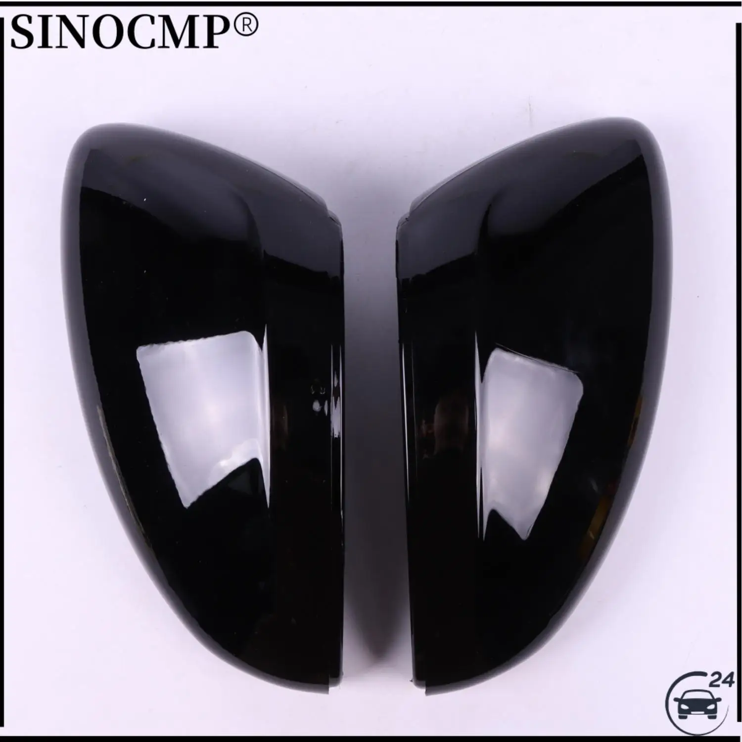 

2PCS Car Rearview Side Mirror Cover 1607513080 1607512980 For Peugeot 208 2008 12-18 Citroen C3 16 - 20 Car Parts Replacement