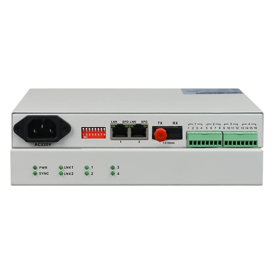 Convertisseur Contact sec vers Ethernet 8 canaux 1 * SFP 2 * Port Ethernet RJ45