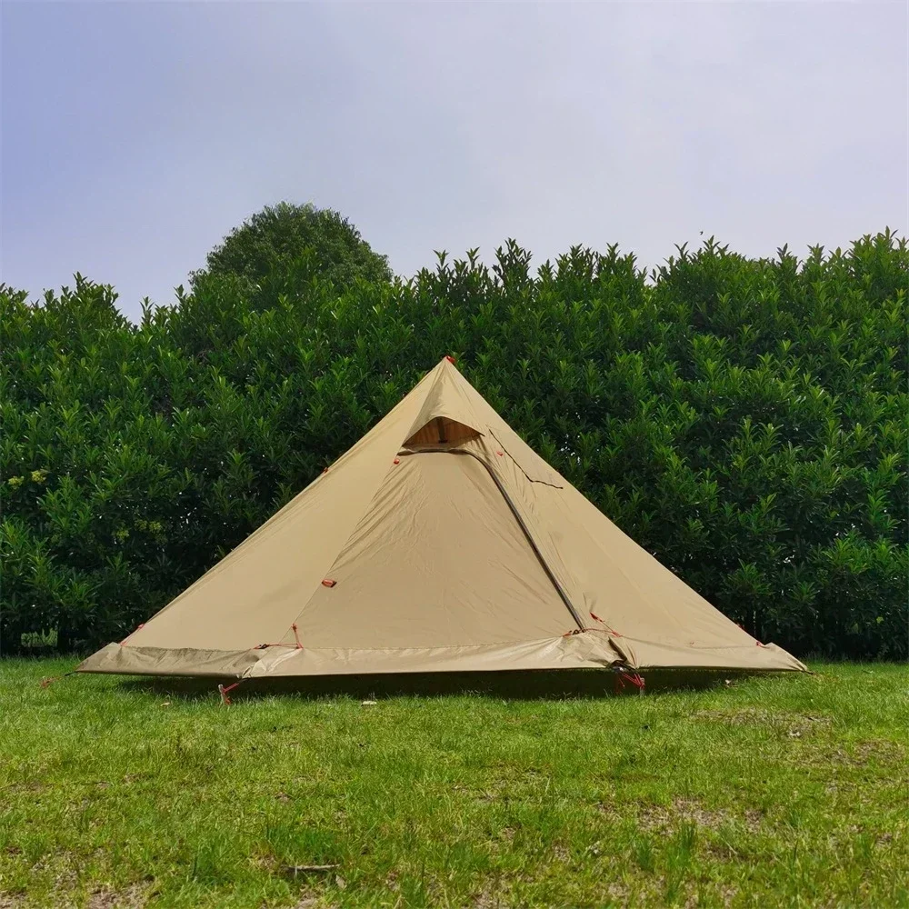 3M Oversized Pyramid Tent With Snow Skirt With Chimney Jacket Outdoor Camping Tent Hiking Awnings Shelter Teepee Tipi