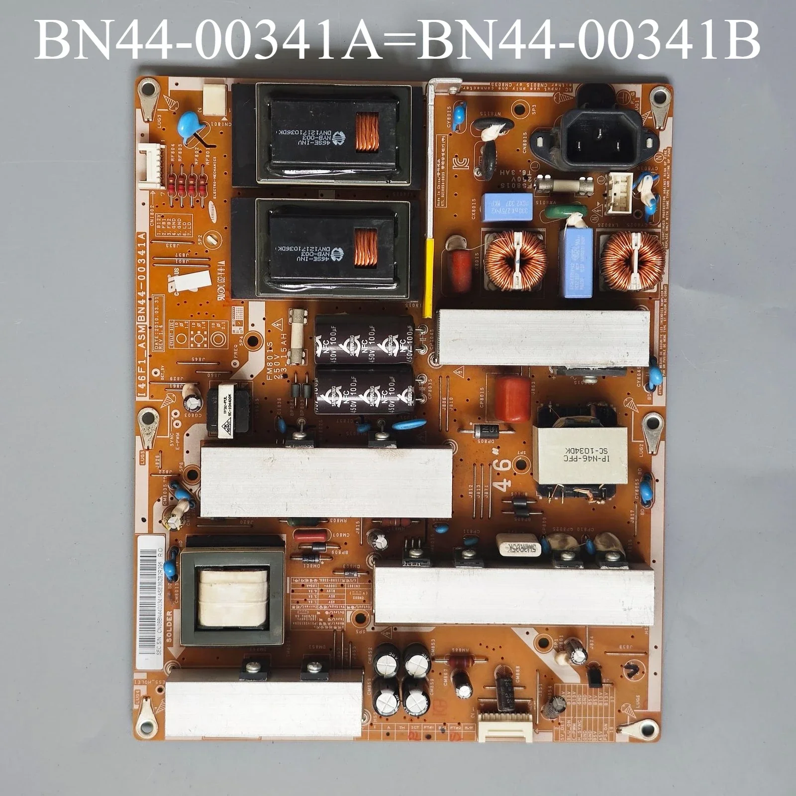 

Power Board BN44-00341A = BN44-00341B is for LE46C652L2KXXU LN46C530F1FXZA LN46C550J1FXZA LE46C650L1KXXU LN46C670M1FXZA TV Parts