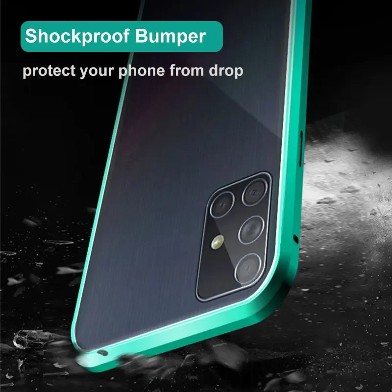 Double Sided Glass Magnetic Case For Huawei P40 P40Lite P40Pro P30 P30Pro P30Lite Metal Case For Huawei P40 Lite E Mate 30 Cover