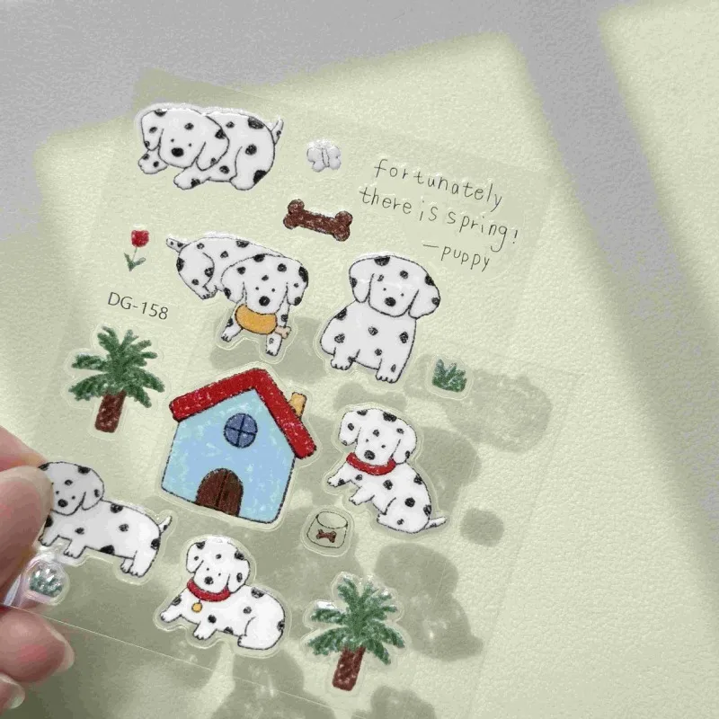 3D Sheet Epoxy Resin Decals Transparent with Cute Black Cat Jelly Relief Stickers for DIY Phone Cases and Laptop Decor
