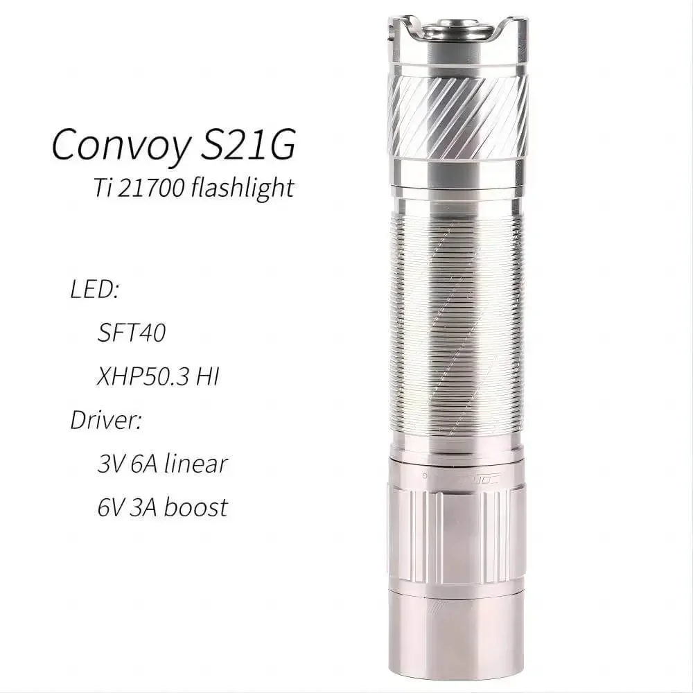 

Convoy S21G Ti SFT40 21700 Flashlight