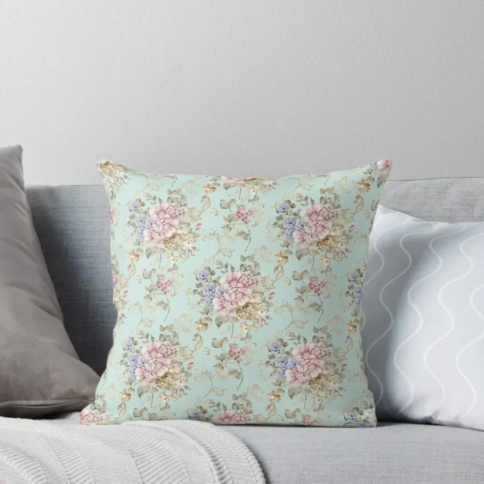 

Shabby Chic Pink Floral Vintage Farmhouse Style Pattern Throw Pillow Decorative pillow case Decorative Sofa Cushion pillow