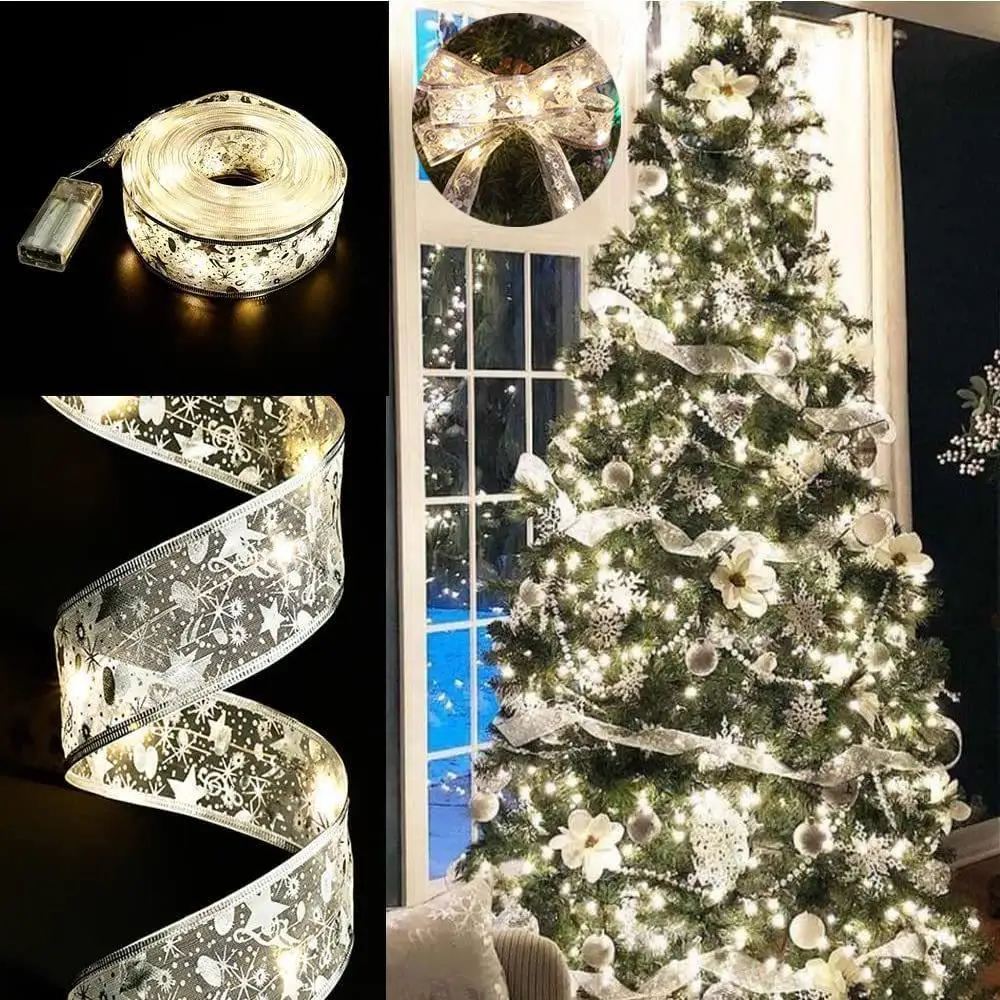 5M Nastro Di Natale Fata Luce Decorazione Per La Casa 2025 Archi FAI DA TE Luce Della Stringa Albero Ornamenti Decorazioni Di Natale Capodanno 2026