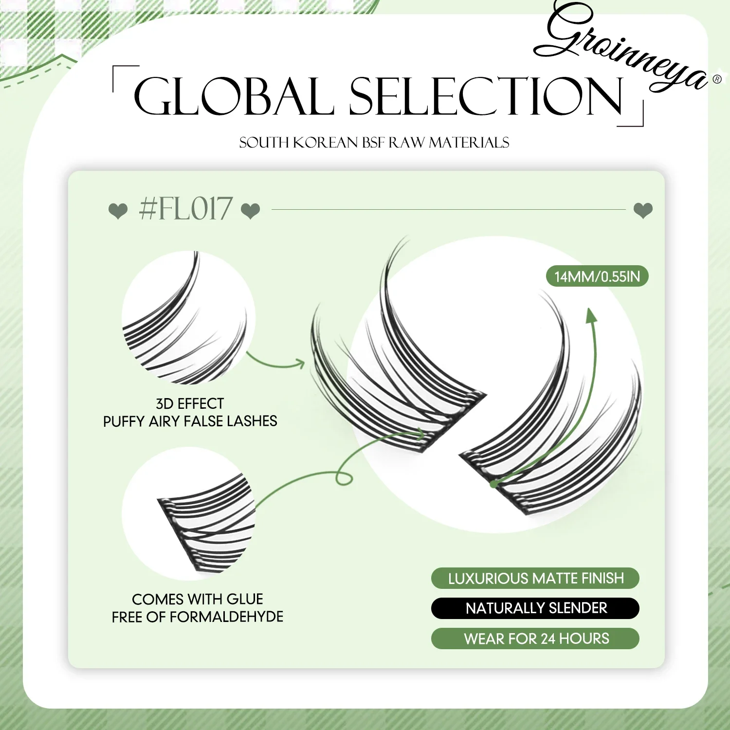 GROINNEYA جلدة مجموعات ذاتية اللصق Wispy لا حاجة للغراء نظرة طبيعية مجموعات مانغا جلدة لتقوم بها بنفسك جلدة ماكياج