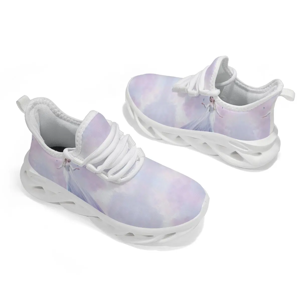

Princess Elsa Autumn Running Shoes for Girls Cute Cool Breathable Design Anti-Slip Children's Shoes Girls Sneakers Xmas Gift