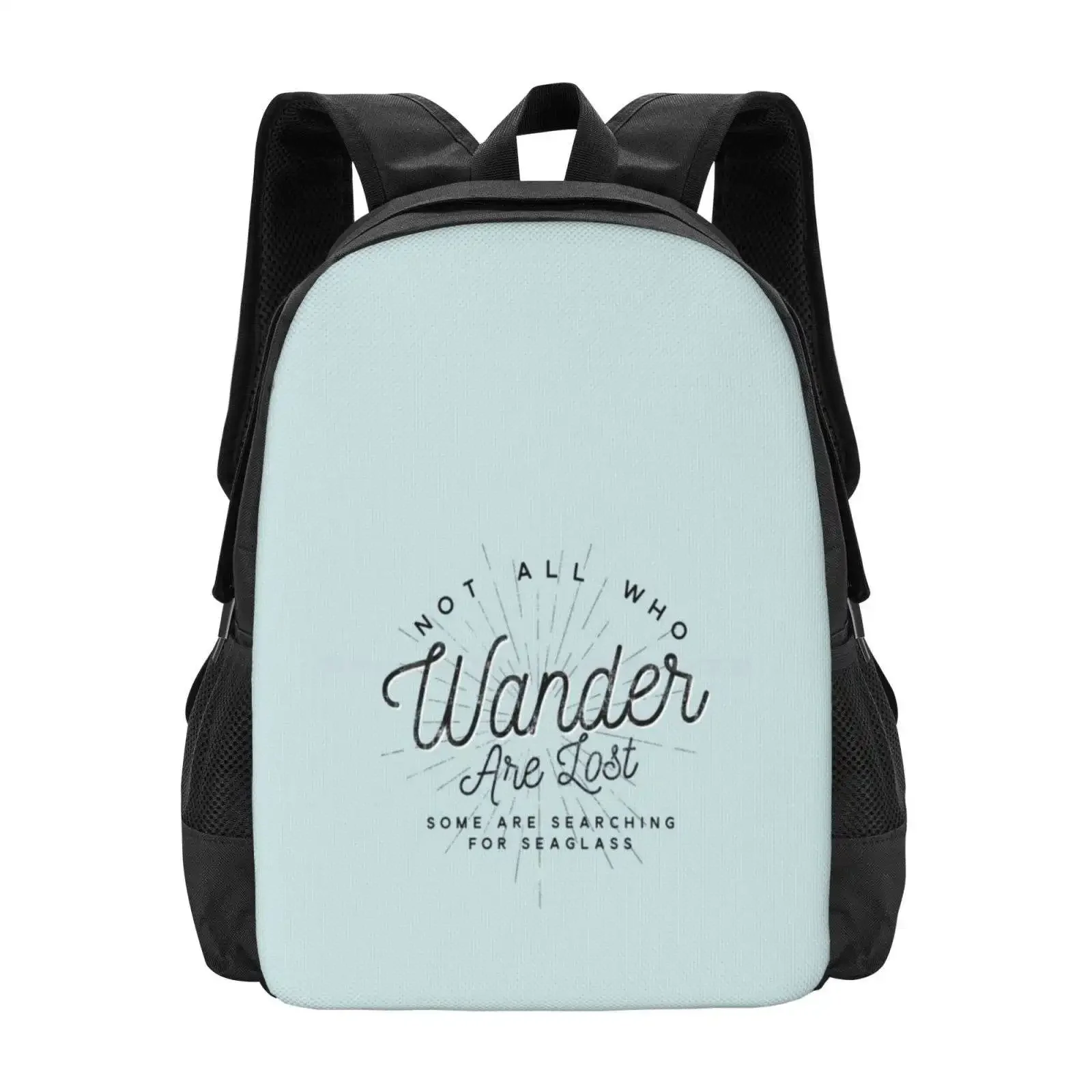 

Not All Who Wander Seaglass Edition Hot Sale Schoolbag Backpack Fashion Bags Not All Who Wander Seaglass Love Seaglass Hunter