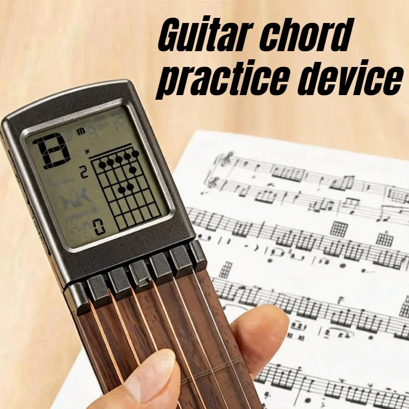 Portable Guitar Trainer Electronic Pocket Guitar Chord Trainer Compact Scalable Practice Equipment Musical Instrument Accessory