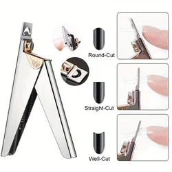 Stainless Steel UV Gel False Nail Tips Trimmer Clipper Edge Cutter Nail Art Manicure U Word Rainbow Gold Silver Tools