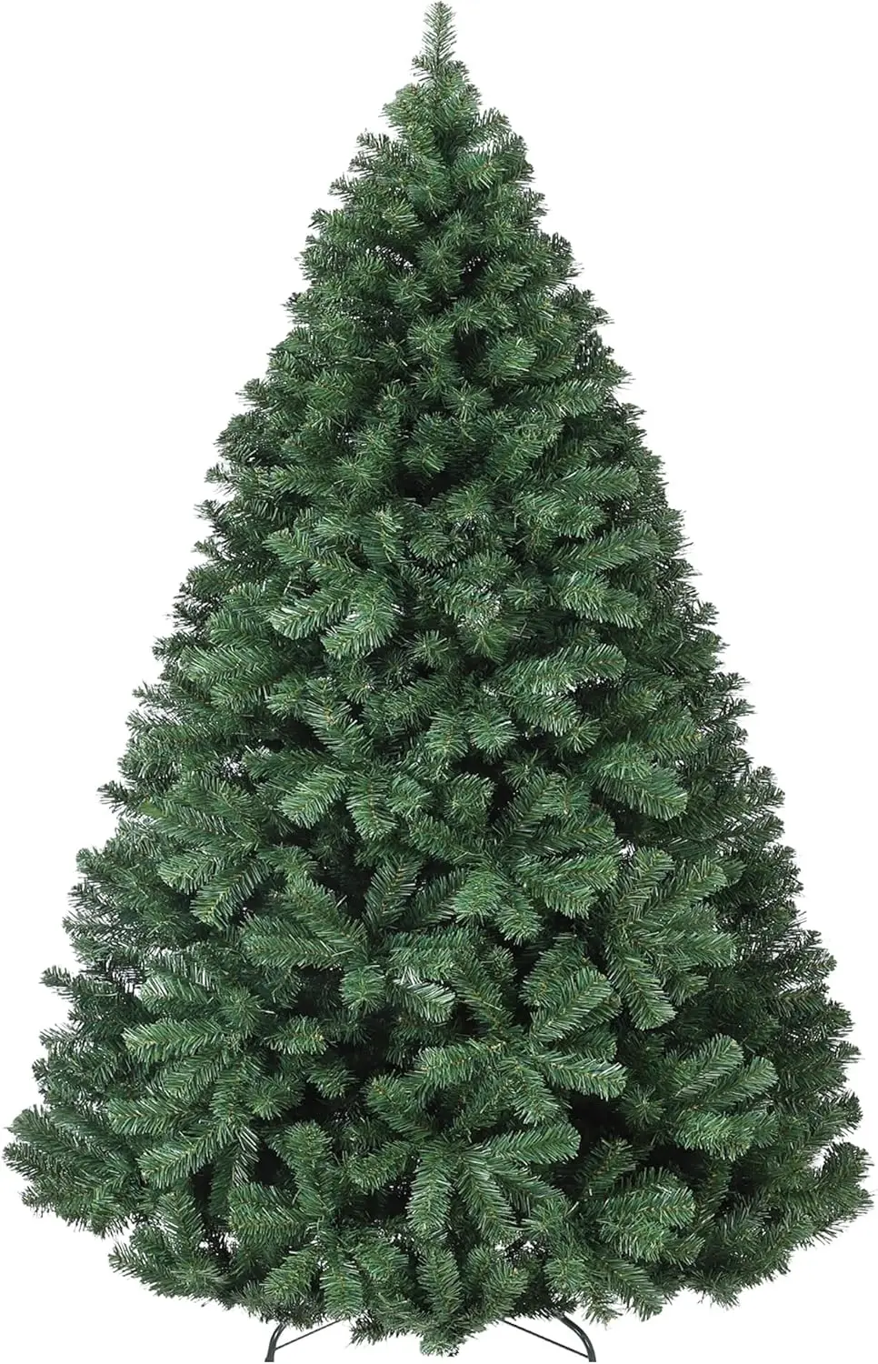 Garvee 140 cm künstlicher Weihnachtsbaum, 92 cm Durchmesser, mit 380 grünen Spitzen, faltbares Regenschirm-Design und Metallständer, für Zuhause, Familienfeiern und Bürodekoration