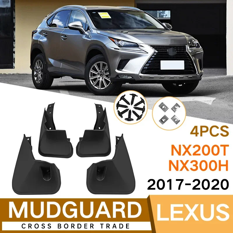 

For Lexus NX200T/300H 2017-2022 black car mudguard Reduce dust Resist tire dirt car accessories tools