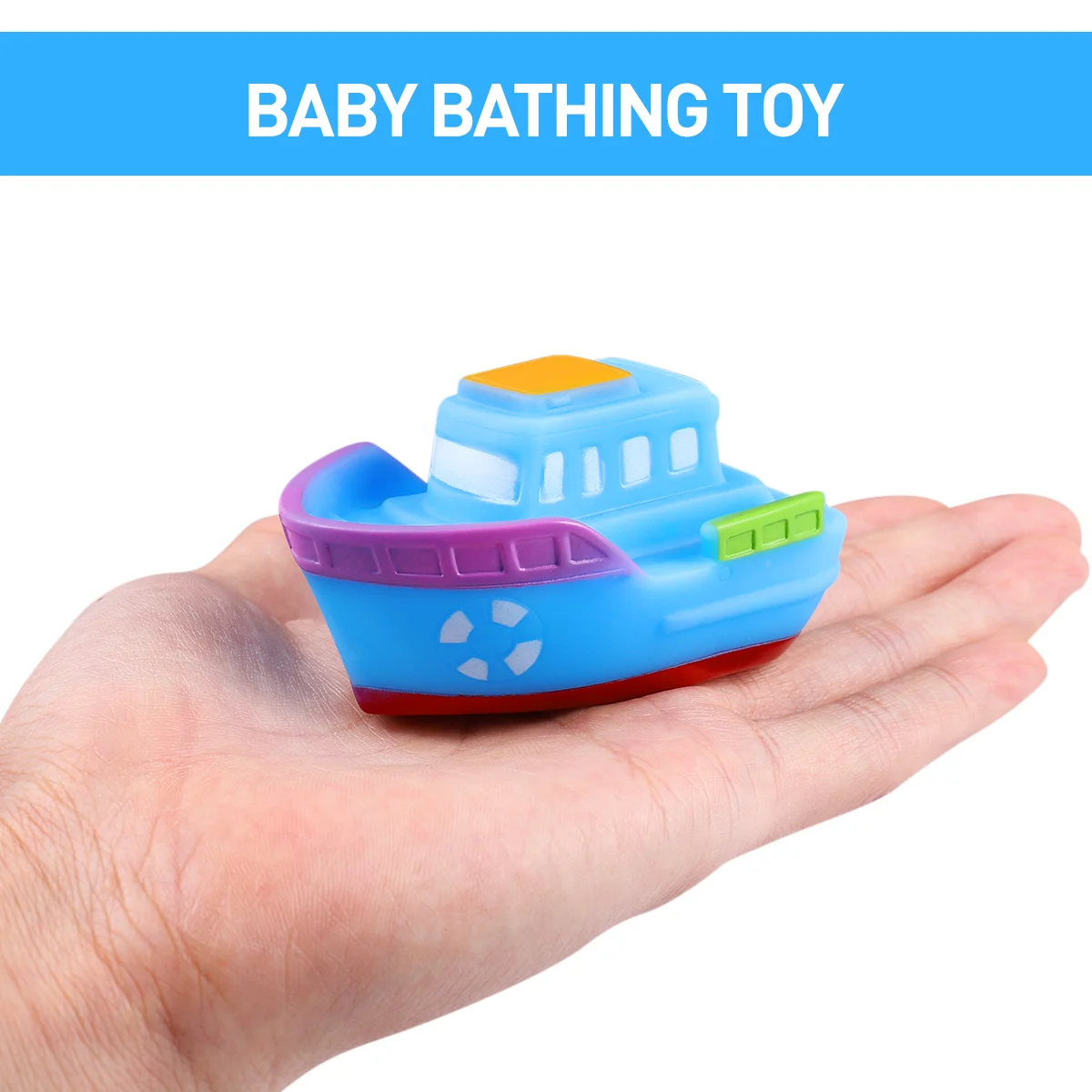 Jouets de bain flottants pour les tout-petits, son de compression, véhicule pour enfants, pincement de bain