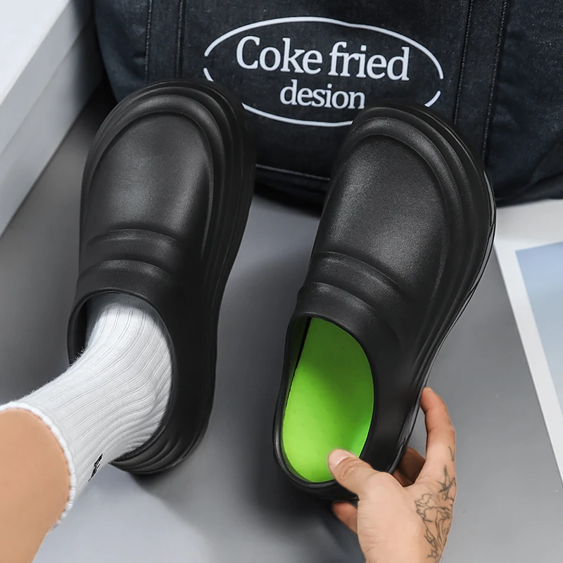 

WomenShoes Chef Shoes Anti Slip and Oil Proof Work Shoes Lazy Slippers Casual Men Slippers