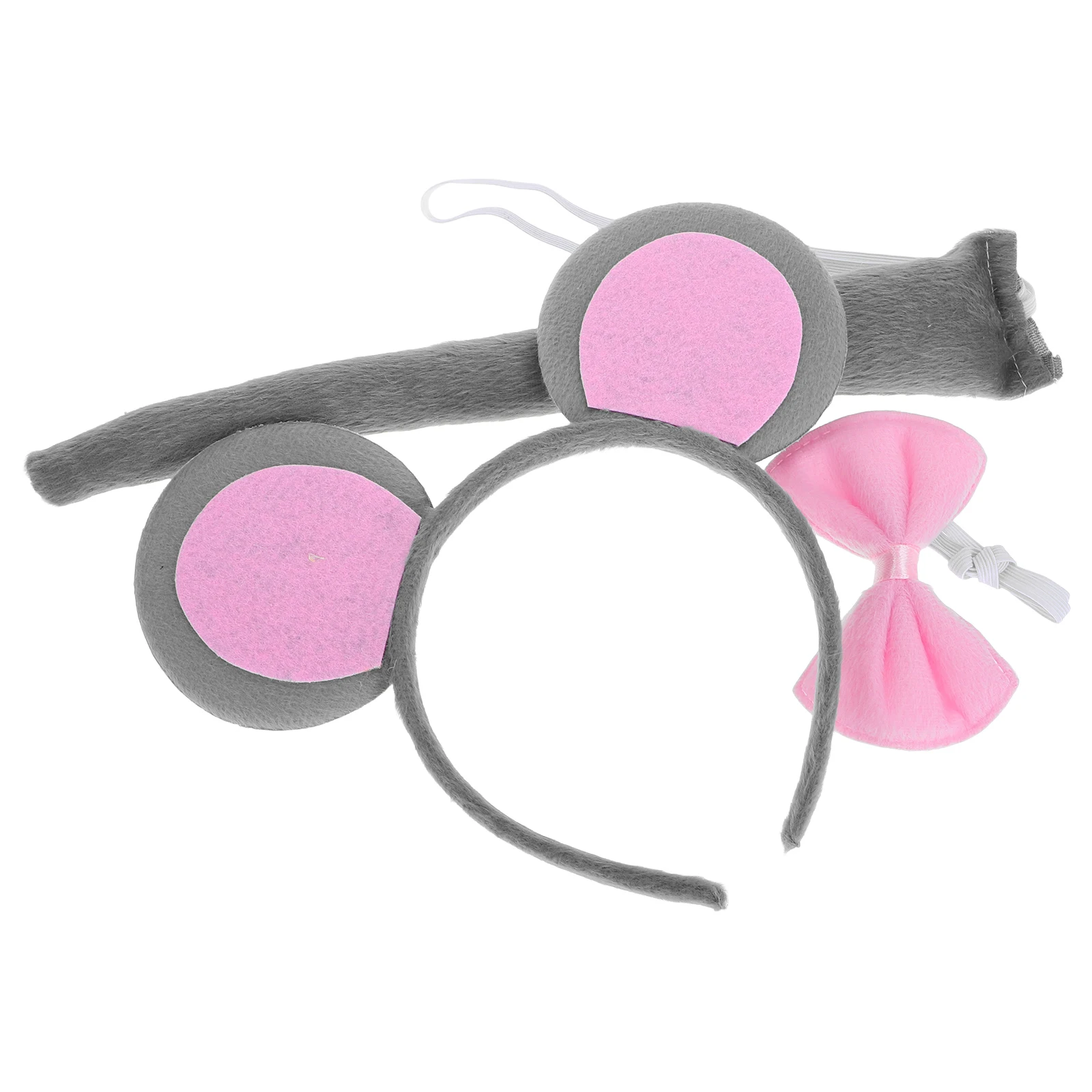 

Mouse Headband Set Animal Ears Cosplay Party Props Dress up Costume Tail Accessories Cartoon Hamster Rat Adult Halloween Outfit