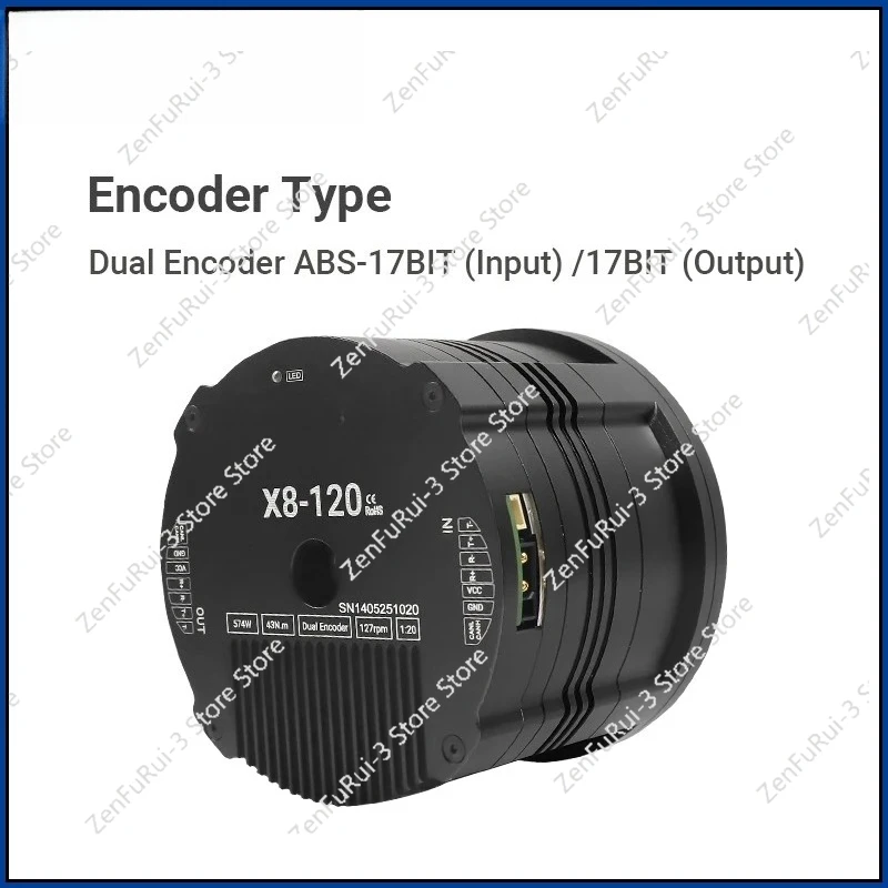 

Бесщеточный двигатель постоянного тока RMD-X8-120 EtherCAT с большим крутящим моментом 120 Н·м, модуль роботизированного шарнира, большой полый планетарный редукторный механизм.