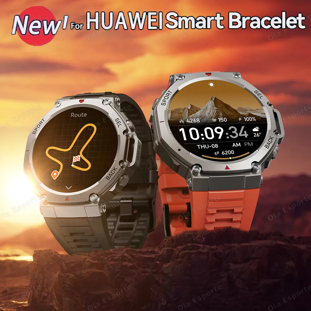 GPS 500 mAh Smart Watch 5 ATM wasserdicht integrierter Dualband GNSS Kompass Militär 170+ Sport