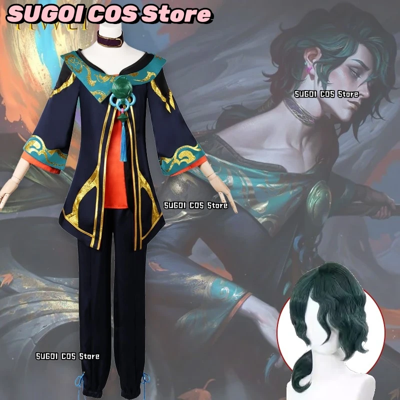 {SUGOI COS} أزياء AGame The Visionary Hwei للرجال التأثيرية كوس لعبة شعر مستعار Hwei للنساء والرجال زي الهالوين ملابس لعب الأدوار