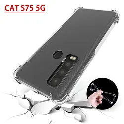 Air Cushion Shockproof Case for Cat S75 5G CatS75 BM1S1B Clear Airbag Silicone TPU Soft Back Cover Phone Case for Cat S75 CatS75