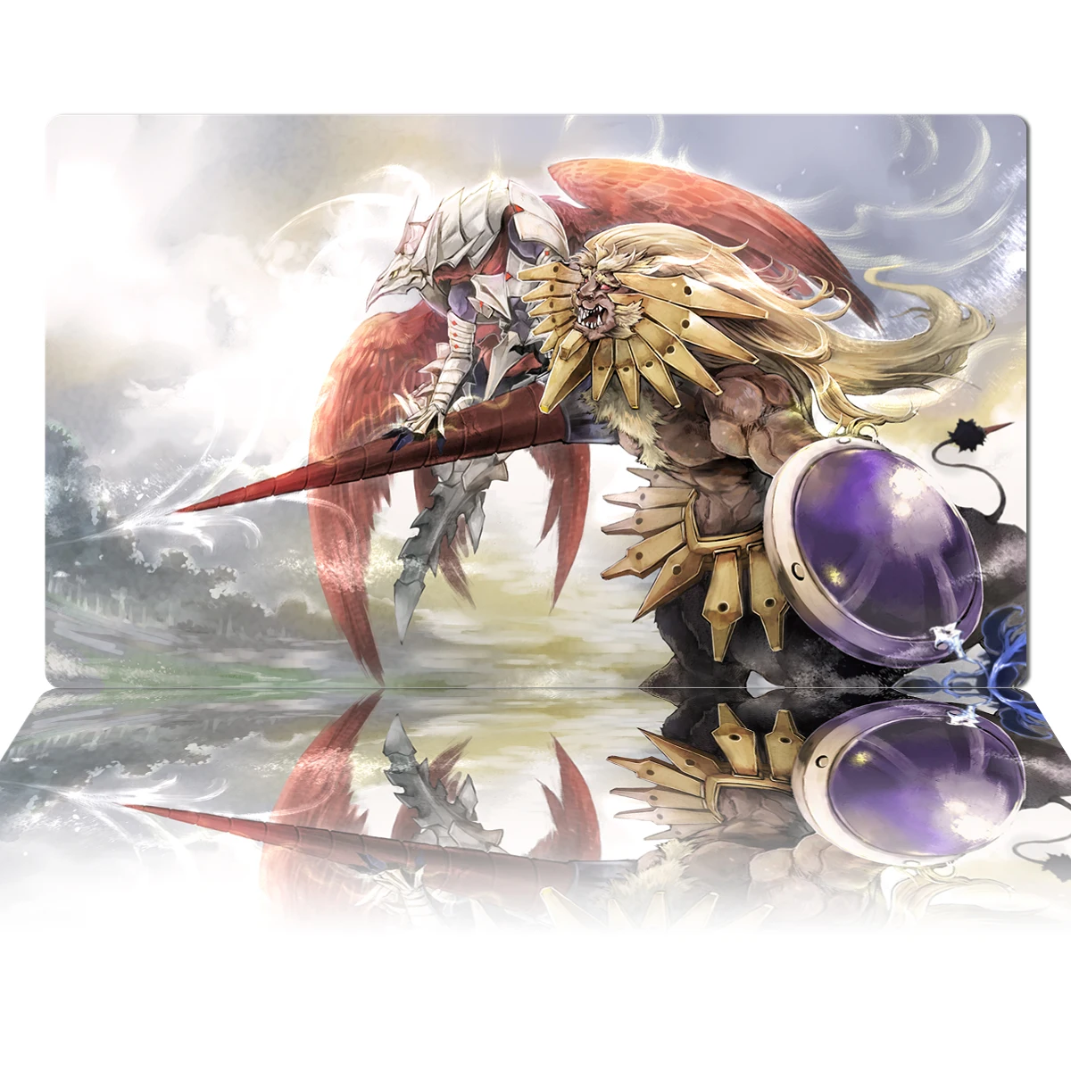 Игровой коврик YuGiOh Guardian Chimera TCG, игровой коврик для настольных игр с играми в игральные карты, Аниме Коврик для мыши, резиновый Настольный коврик, зоны, бесплатная сумка 60x35 см