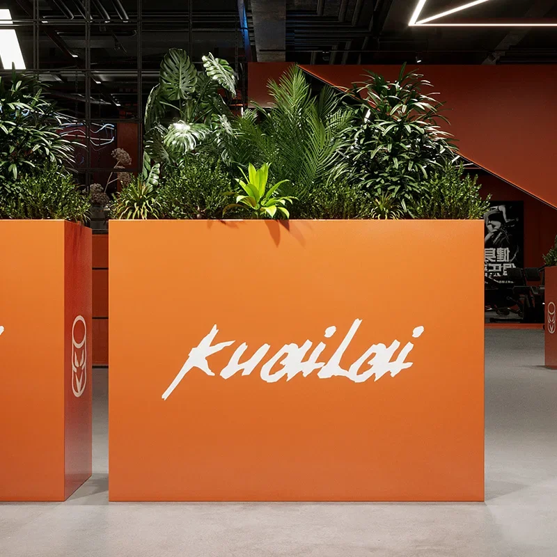 Combinazione di scatole da fiori in ferro battuto per esterni Dipartimento vendite Partizione per recinzione stradale commerciale a doppio scopo per interni ed esterni f