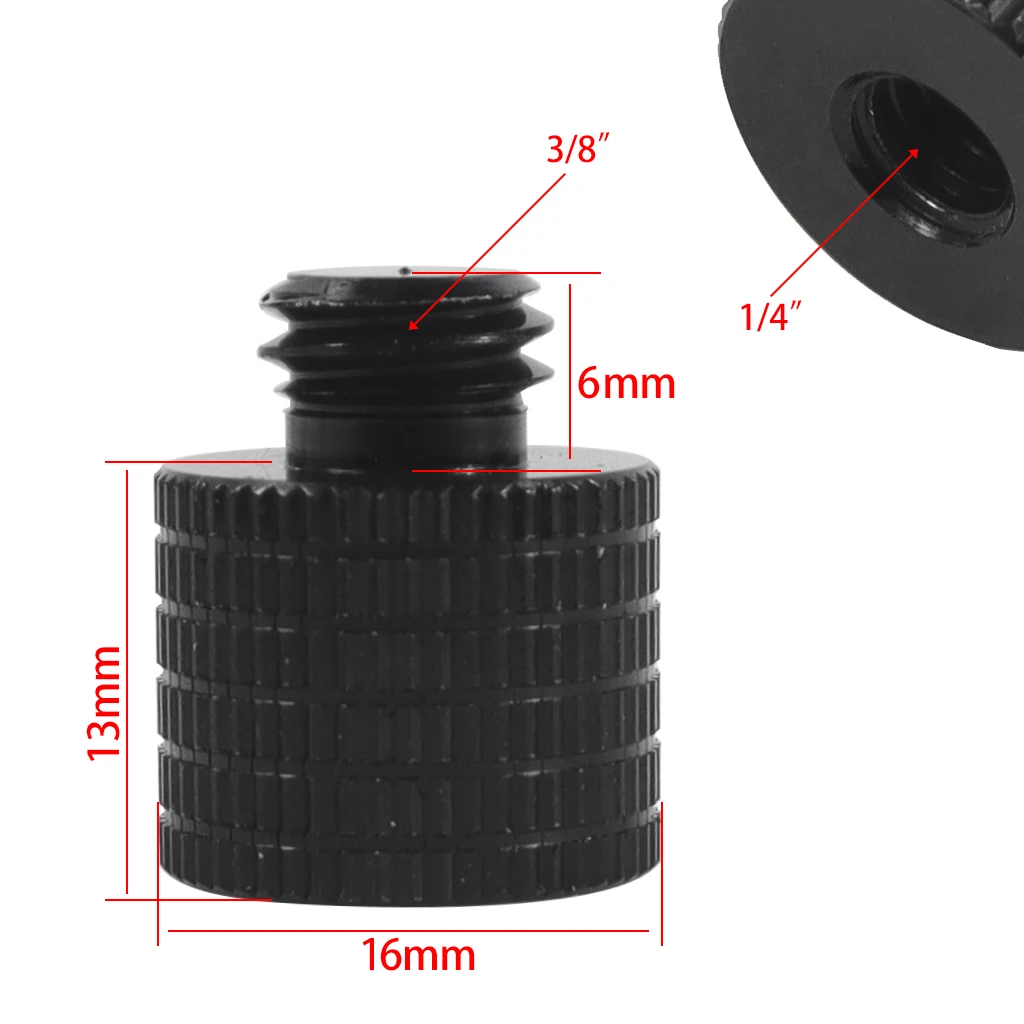 1x verstärkter Kamera-Konvertierungs schrauben adapter 1/4 bis 3/8 m4 m5 m6 m8 m10 Stecker-Innen schraube für Einbeinstativ-Stativkugel-Licht halterung – Detail 27