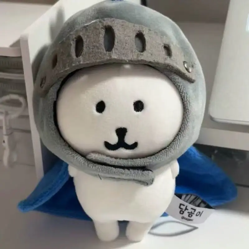 

For Self-Mocking Bear Knight 10cm Cotton Doll Headset Self Deprecating Bear Cute Fashion Doll Clothes Plush Doll Accessories