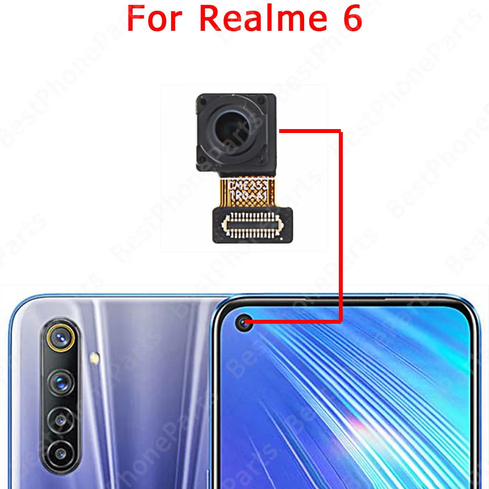 Front Rear Camera Module For Realme 6 Pro 6i 6Pro 6S Back View Selfie Big Camera Flex Cable Replacement Spare Parts