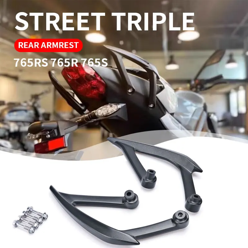 

NEW Motorcycle Rear Armrest Passenger Seat Hand Accessories Grab Bar For Triumph Street Triple 765RS 765R 765S Grab Handle