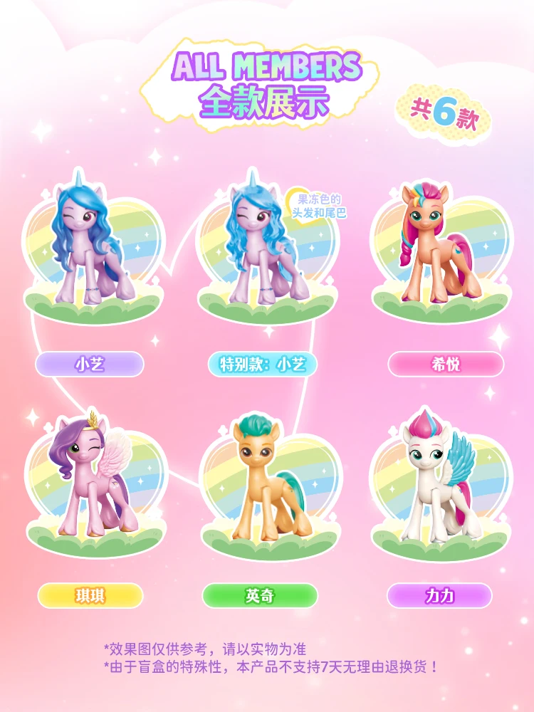 Miniso-caja ciega de la serie My Little Pony Best Friend, Mini muñeca creativa, decoración de escritorio, juguetes para niños, regalos