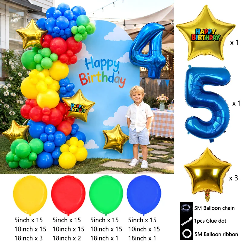 Super Bors Children Video Game Balloon Arch Bouquet Red Mushroom Game Controller Globos Party Ornament Supplies view 6