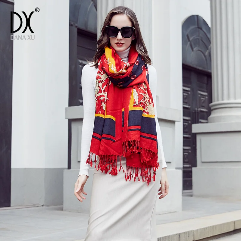 dana-xu-echarpe-chale-de-grande-taille-en-laine-100-motif-floral-et-oiseaux-rouges-ideale-pour-l’hiver-chaude-en-pashmina-avec-franges-un-cadeau-parfait-pour-elle