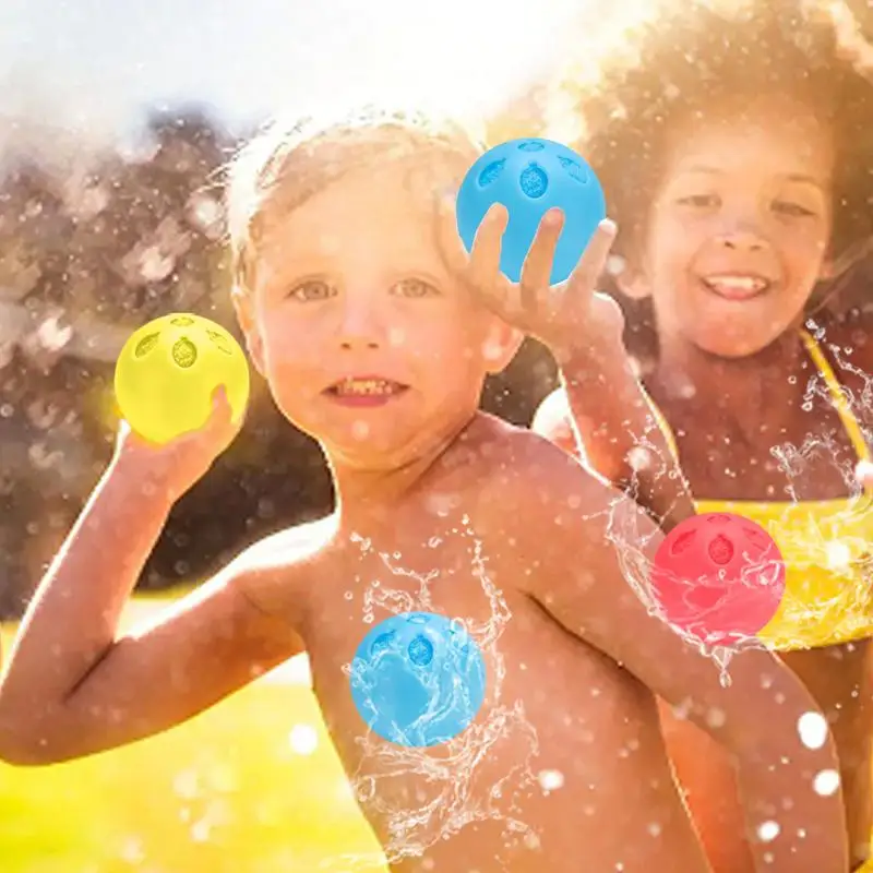 Water Balloons For Kids Glowing In The Dark 6PCS Reusable Water Balls Water Play For Kids Hot Summer Toy For Swimming Pool