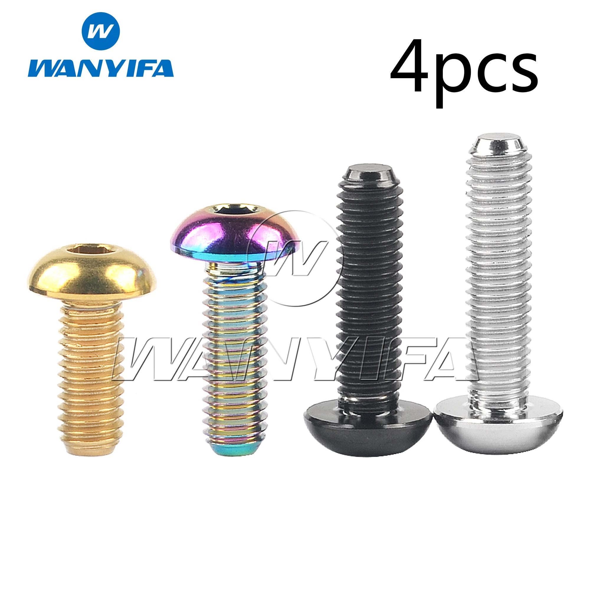 

Wanyifa Titanium Bolts M5x15mm M5x12mm M5x10mm M5x8mm Water Bottle Cage Bottle Holder Bolt Screw 4pcs