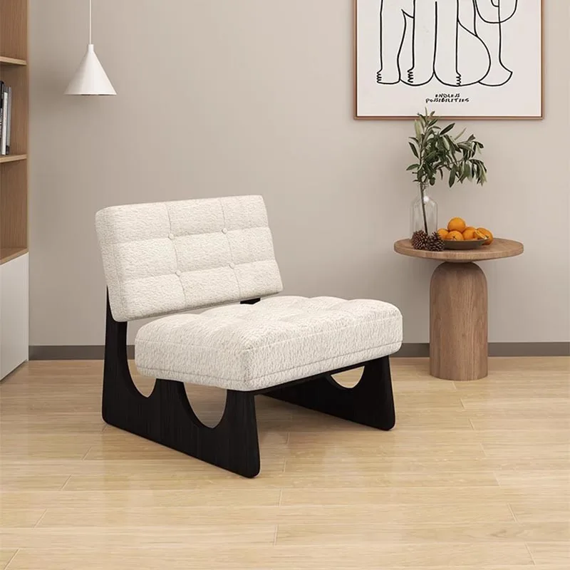 

Recliner Salon Room Chair Nordic Simple Wooden Lazy Designer Living Room Chairs Bedroom Salon Woonkamer Stoelen Home Furniture