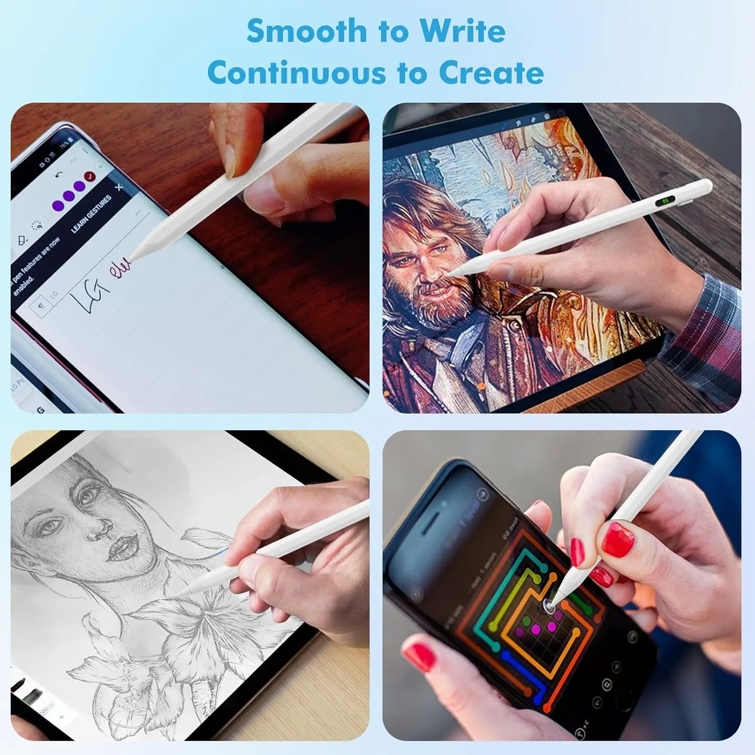 # لقلم أبل 2 1 رفض اليد عرض الطاقة ملحقات iPad iPad 2022 2021 2020 2019 2018 Pro 11 12.9 Air Mini Stylus Pe