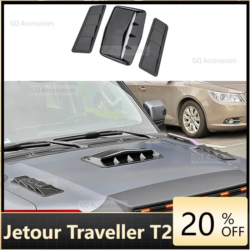 Fit for cherry Jetour Traveller T2   Decorative Sticker For The Hood Air Inlet Decoration Engine Hood False Air vent